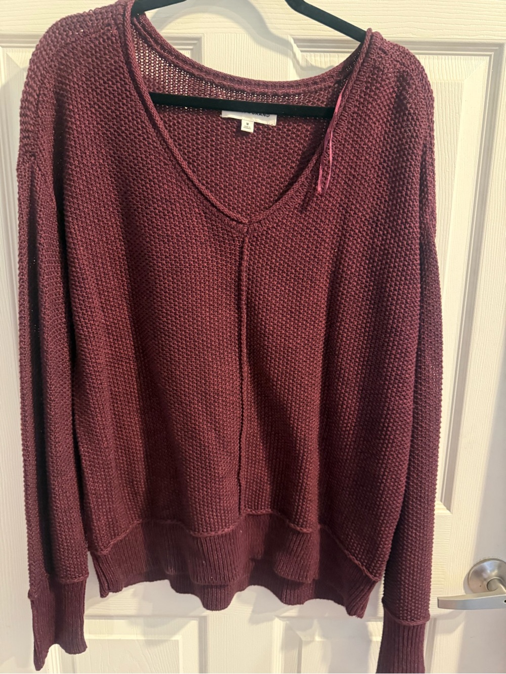 Lucky Brand Women's V-Neck Sweater in Wine NWOT Med